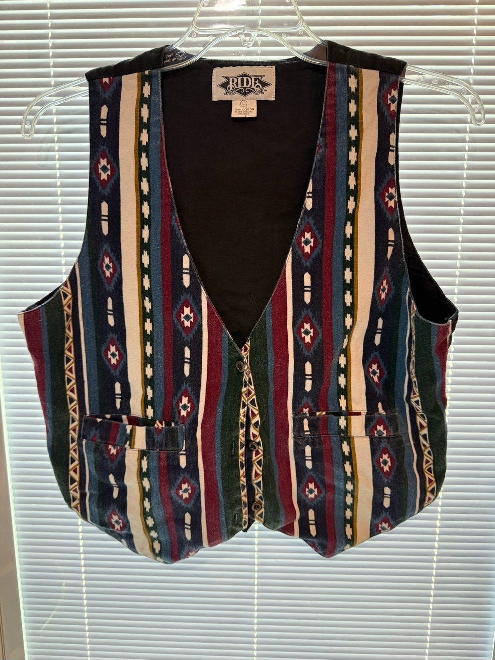 Ride Brand Southwestern Stripe Vest in Multi-Color